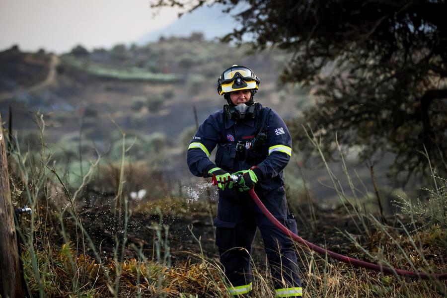 Fuertes vientos avivan incendios forestales en Grecia y provocan evacuaciones