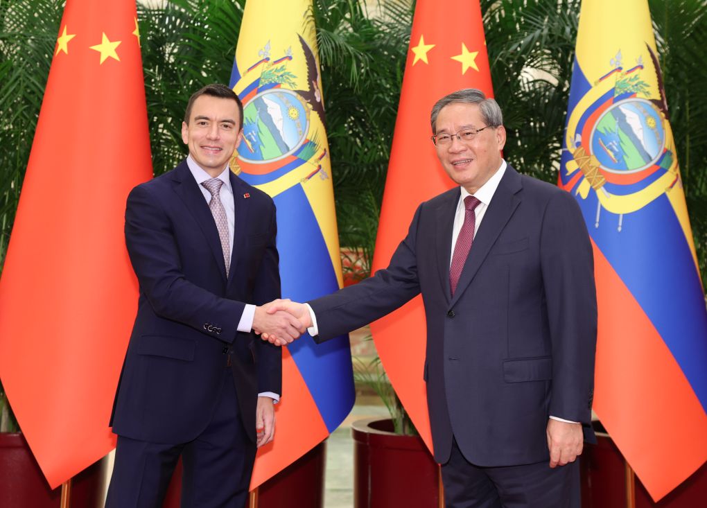 Primer ministro chino se reúne con presidente de Ecuador
