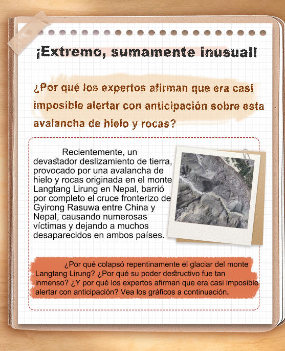¡Extremo, sumamente inusual! ¿Por qué los expertos afirman que era casi imposible alertar con anticipación sobre esta avalancha de hielo y rocas?