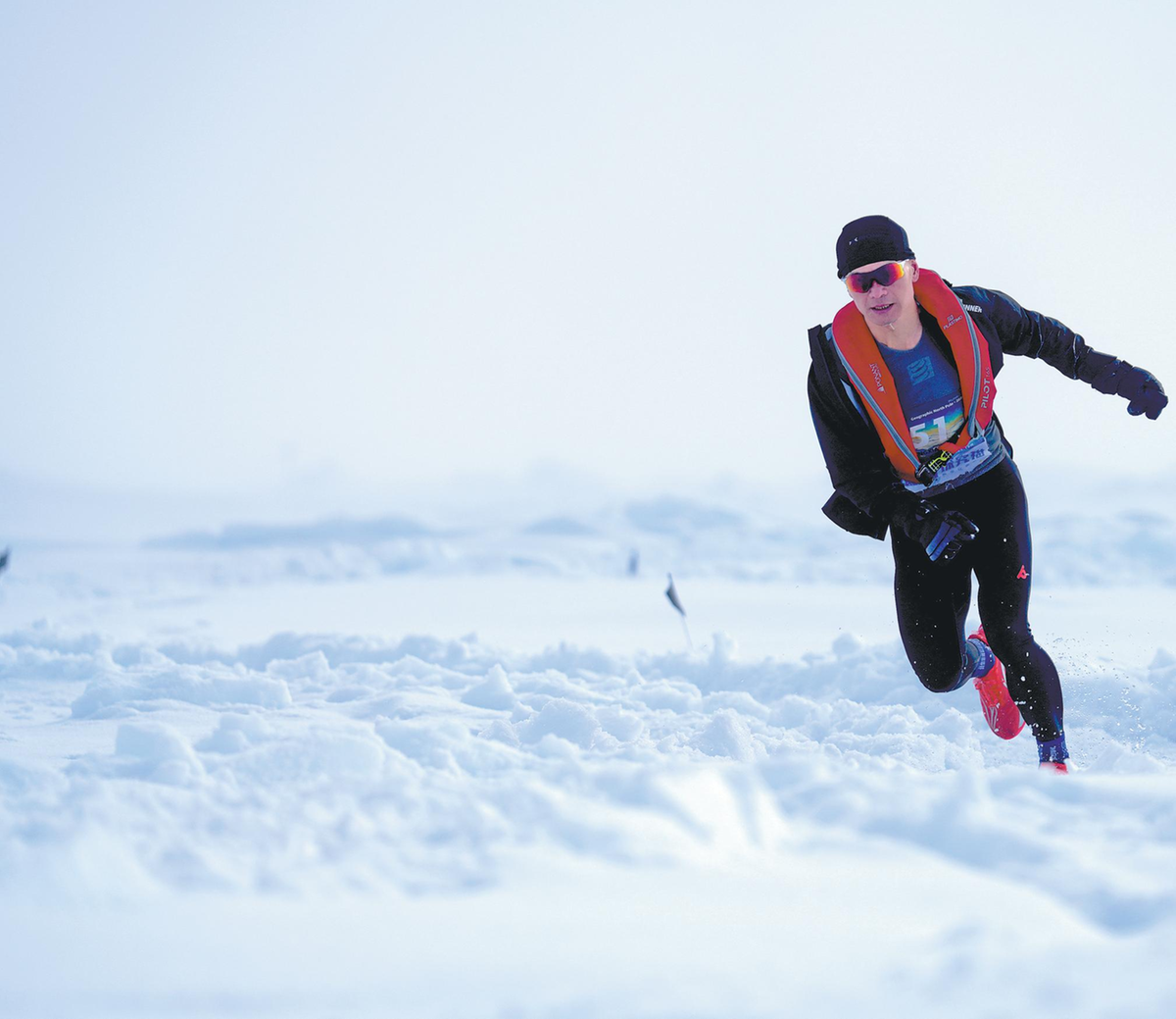 Correr sobre terreno nevado supone un desafío para Wang. CHINA DAILY