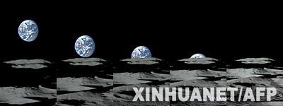 “Moon Doddess” fotografía imágenes de alta definición de “levantamiento” y “puesta” de la Tierra