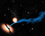 La galaxia de “estrellas muertas” bombardea estrellas más pequeñas vecinas
