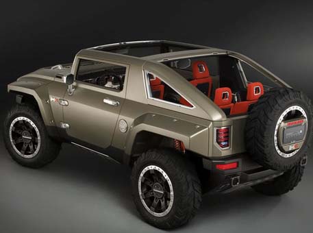 El automóvil conceptual Hummer HX tiene forma de una rana