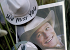 Memorial improvisado para Heath Ledger