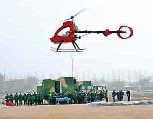 Vuelo experimental de helicóptero no tripulado de fabricación china