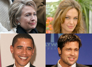 ¡Enlace de celebridades! ¿Obama relacionado con Clinton?