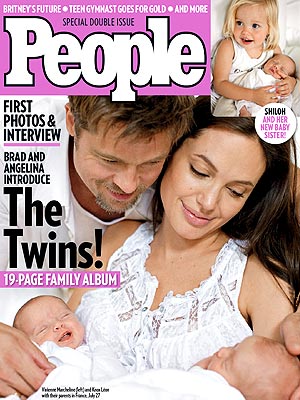 Angelina Jolie y Brad Pitt presentan a sus hijos Vivienne y Knox