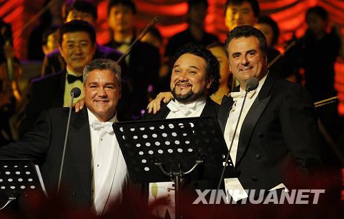 Los tres tenores del siglo ostentan bel canto en Beijing