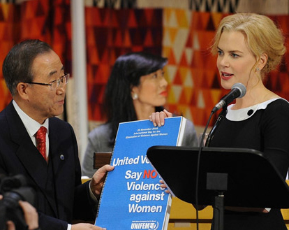Nicole Kidman se presenta en sede de Oficina General de las Naciones Unidas