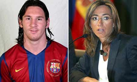 Messi tiene encantada a ministra de defensa española