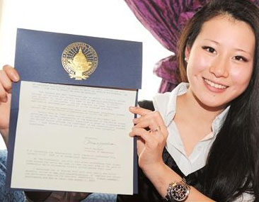 Estudiante china invitada a ceremonia de posesión de cargo de Obama