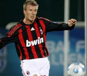 Expectación por el debut de Beckam con el AC Milan