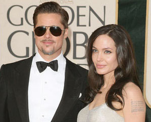 Jolie y Pitt presenncian cariñosamente juntas en la ceremonia de otorgamiento de premios Globo de Oro