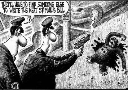 ¿Caricatura de “New York Post” insinúa irónicamente que Obama es “chimpancé”?