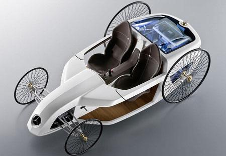 ¿Representa el futuro automovilístico el auto de concepto Mercedes Benz similar a carruaje del siglo XIX?