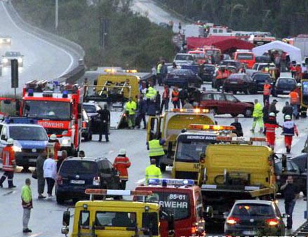 Accidentes en cadena en una autopista de Alemania