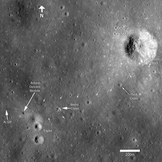 Sonda norteamericana logra fotografiar itineario de caminata de astronautas de Apollo