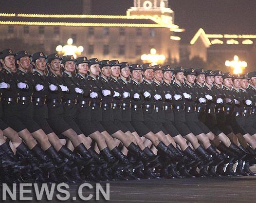 Ensayos para las fastuosas celebraciones del Día Nacional de China
