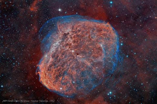 NASA da a conocer foto de nebulosa de luna creciente a 5.000 años luz de Tierra