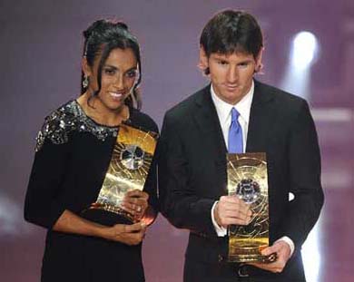 Messi y Marta lideraron el cuadro de honor de premios anuales de FIFA