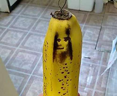 Retrato de Jesús reaparece en corteza de banana 