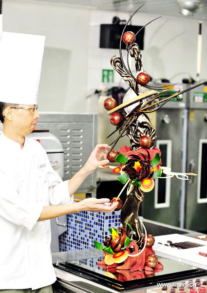 Celebran concurso de maestros de chocolate en Taipei