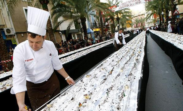 Pastel Navideño más largo del mundo hecho en España