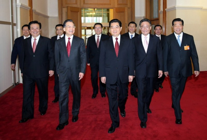 Fotografías de la entrada de los líderes chinos en cada dos sesiones (8)