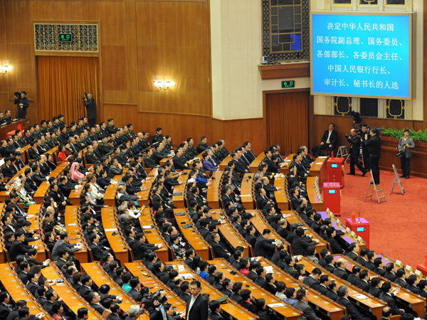 Legisladores chinos se reúnen para votar sobre composición del gabinete (2)